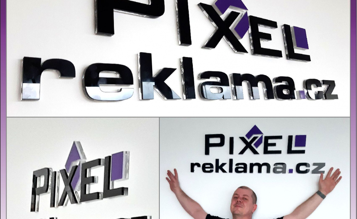 Pixel Reklama - realizace - 3D logo z vrstveného plexi