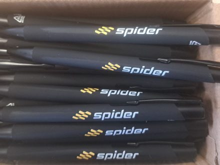 PIXEL reklama - kuličková pera s tamponovým potiskem - Spider sekačky