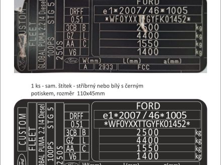 PIXEL reklama - renovace výrobního štítku pro STK