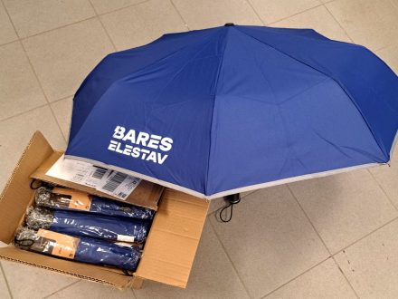 PIXEL reklama - deštníky s potiskem - BARES elestav