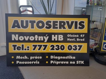 PIXEL reklama - bondová deska s polepem - tištěná samolepka s laminací - Novotný HB
