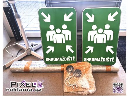 PIXEL reklama - hliníkové cedule včetně sloupků a uchycením Bandimex
